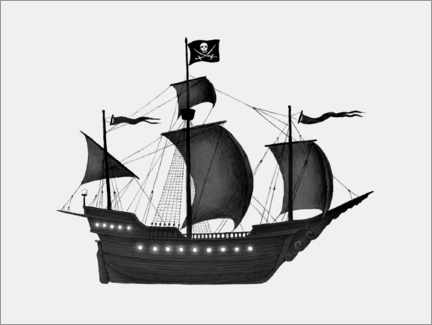 Wandsticker  Piratenschiff - Terry Fan