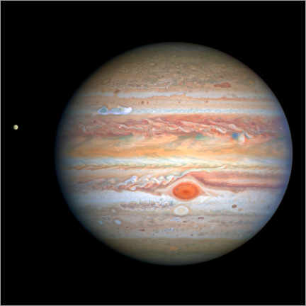 Poster  Jupiter und sein Mond Europa - NASA