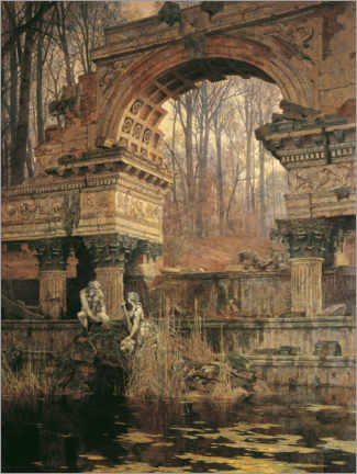 Poster  Die Römische Ruine in Schönbrunn - Carl Moll