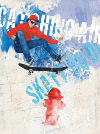 Wandsticker  Skateboard Street Art - Avery Tillmon