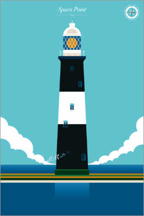 Poster Spurn Point Leuchtturm