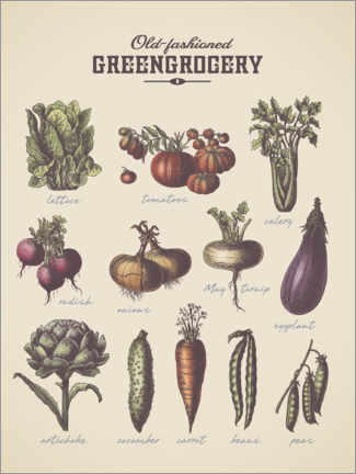 Leinwandbild  Old-fashioned Greengrocery