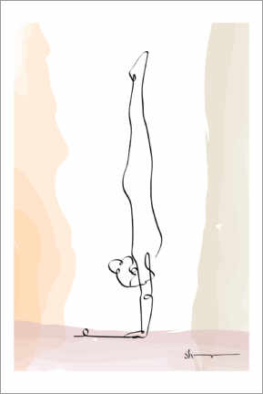 Poster  Handstand (Vrikshasana) - Yoga In Art