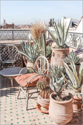 Leinwandbild  Tropisches Dach in Marrakesch - Henrike Schenk