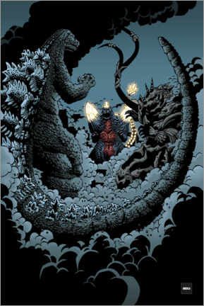 Holzbild  Godzilla Vs Monster X and SpaceGodzilla