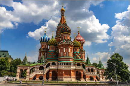 Hartschaumbild  Basilius Kathedrale in Moskau II - HADYPHOTO