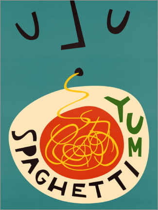 Poster  Yum Spaghetti - Fox & Velvet