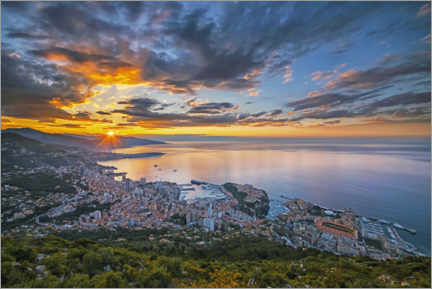 Poster Monaco Sonnenaufgang
