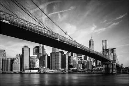 Leinwandbild  Unter der Brooklyn Bridge - Matteo Colombo
