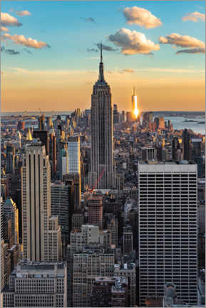 Poster  Empire State Building bei Sonnenuntergang, New York - Mike Centioli