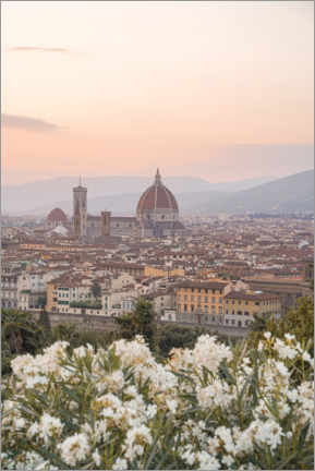 Poster Sonnenuntergang in Florenz, Italien