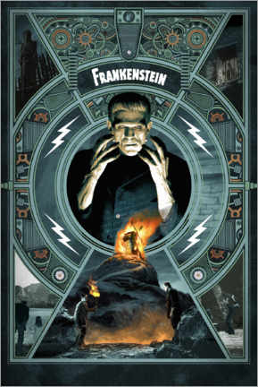 Poster Frankenstein - Art déco