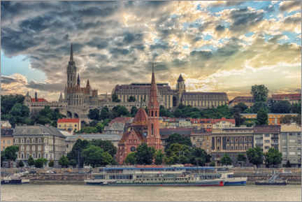 Poster  Budapest am Abend - Manjik Pictures