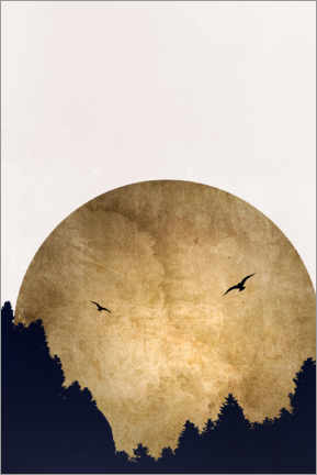 Acrylglasbild  Two Birds - KUBISTIKA