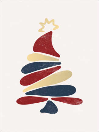 Poster Boho Weihnachtsbaum