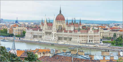 Poster  Ungarisches Parlament von den Dächern - Manjik Pictures