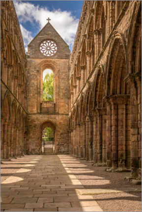 Poster  Ruine des  Klosters Jedburgh Abbey, Schottland - Christian Müringer