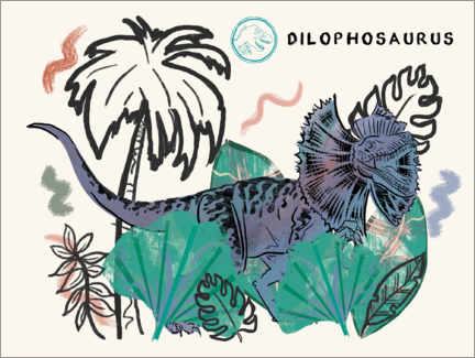 Poster  Cute Dilophosaurus