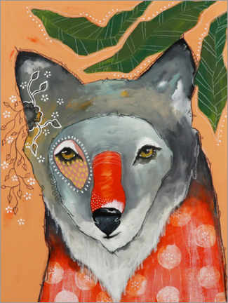 Acrylglasbild  Die Naturschönheit eines Wolfs - Micki Wilde