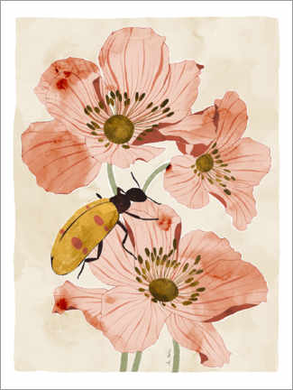 Wandsticker  Blumen und Insekten - EL BUEN LIMÒN