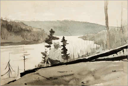 Leinwandbild  Bergfluss oder See, 1897 - Winslow Homer