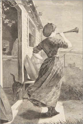 Acrylglasbild  Der Ruf zum Abendessen, 1870 - Winslow Homer