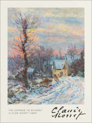 Holzbild  Der Eingang zu Giverny - Claude Monet
