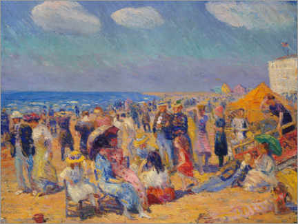Alubild  Menschenmenge an der Küste, 1910 - William James Glackens