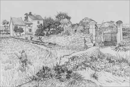 Poster  Bauernhof in der Provence, um 1888 - Vincent van Gogh