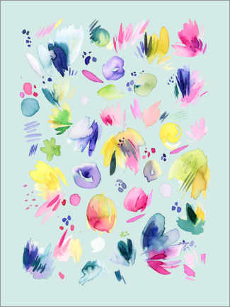 Poster Abstrakte Sommerblumen