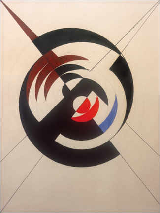 Poster Konstruktion eines schwarzen Kreises, 1942