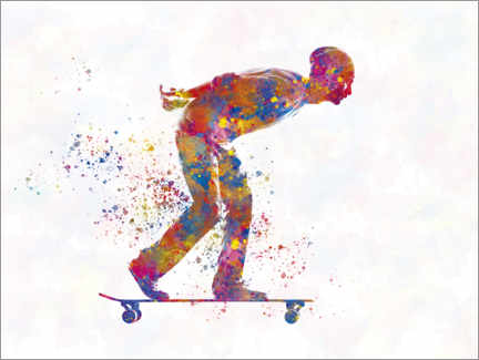 Holzbild  Skateboardfahrer VI - nobelart