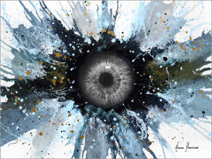 Poster  Abstraktes Universum, Mond im Auge - Ashvin Harrison