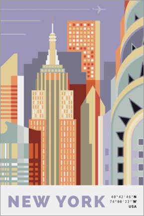 Acrylglasbild  New York Skyline - Nigel Sandor