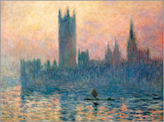 Gallery Print  Parlament in London bei Sonnenuntergang - Claude Monet