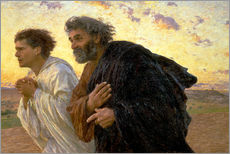 Gallery Print  Morgen der Auferstehung, Petrus und Johannes auf dem Weg zum Grab - Eugene Burnand