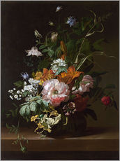 Wandsticker  Stillleben mit Blumen - Rachel Ruysch