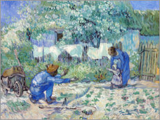 Acrylglasbild  Erste Schritte (nach Millet) - Vincent van Gogh