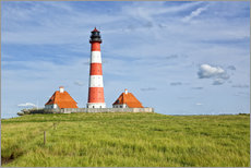 Wandsticker  Westerhever Leuchtturm an der Nordseeküste