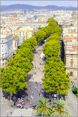 Wandsticker  Barcelona und Las Ramblas mit der Columbus-Spalte