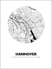 Gallery Print  Stadtplan von Hannover - 44spaces