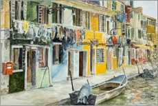 Poster Bnten Häuser in Burano, Venedig