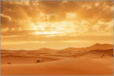 Poster  Sonnenuntergang in der Sahara, Marokko - Markus Lange