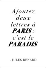 Poster Es ist das Paradies (französisch)