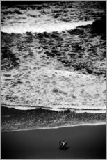 Leinwandbild  Am Strand vor dem Surfen - Fabio Sola