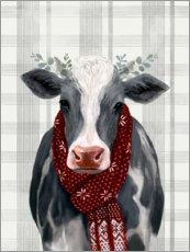Poster Weihnachtliche Kuh II