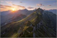 Poster Sonnenaufgang in den Alpen - Schweiz