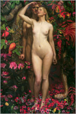 Leinwandbild  Adam und Eva mit der Schlange - Byam Shaw