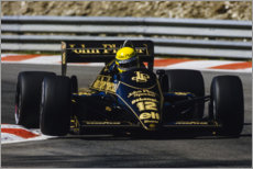 Poster Ayrton Senna, Lotus 98T Renault, Belgien 1986