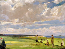 Leinwandbild  Lady Astor beim Golfspielen auf North Berwick - Sir John Lavery